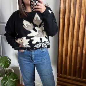 Vintage Catherine‎ Taylor Pullover Floral details Sweater. Size M
